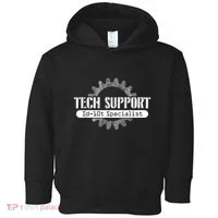 Funny Tech Support Id10t Computer Idiot Joke Toddler Hoodie thumb 0