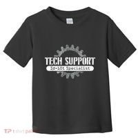 Funny Tech Support Id10t Computer Idiot Joke Toddler T-Shirt thumb 0
