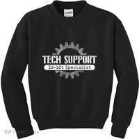 Funny Tech Support Id10t Computer Idiot Joke Kids Sweatshirt thumb 0