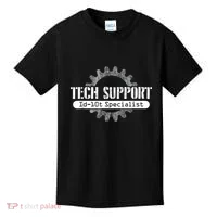 Funny Tech Support Id10t Computer Idiot Joke Kids T-Shirt thumb 0