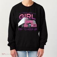 Funny Trucker Semi Big Rig Truck Drivers Cool Gift Women's Sweatshirt thumb 0
