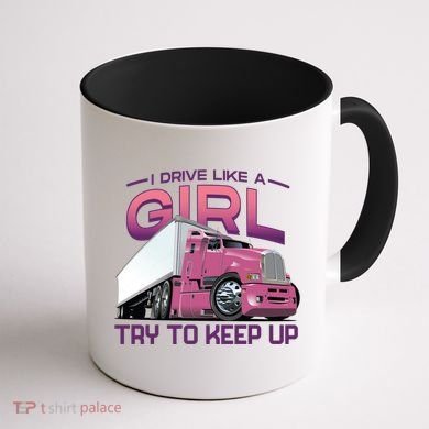 Funny Trucker Semi Big Rig Truck Drivers Cool Gift Coffee Mug back