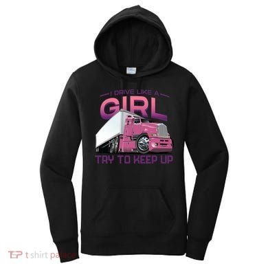 Funny Trucker Semi Big Rig Truck Drivers Cool Gift Women's Hoodie