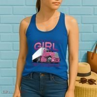 Funny Trucker Semi Big Rig Truck Drivers Cool Gift Women's Tank Top thumb 2