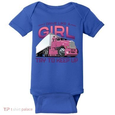 Funny Trucker Semi Big Rig Truck Drivers Cool Gift Baby Bodysuit