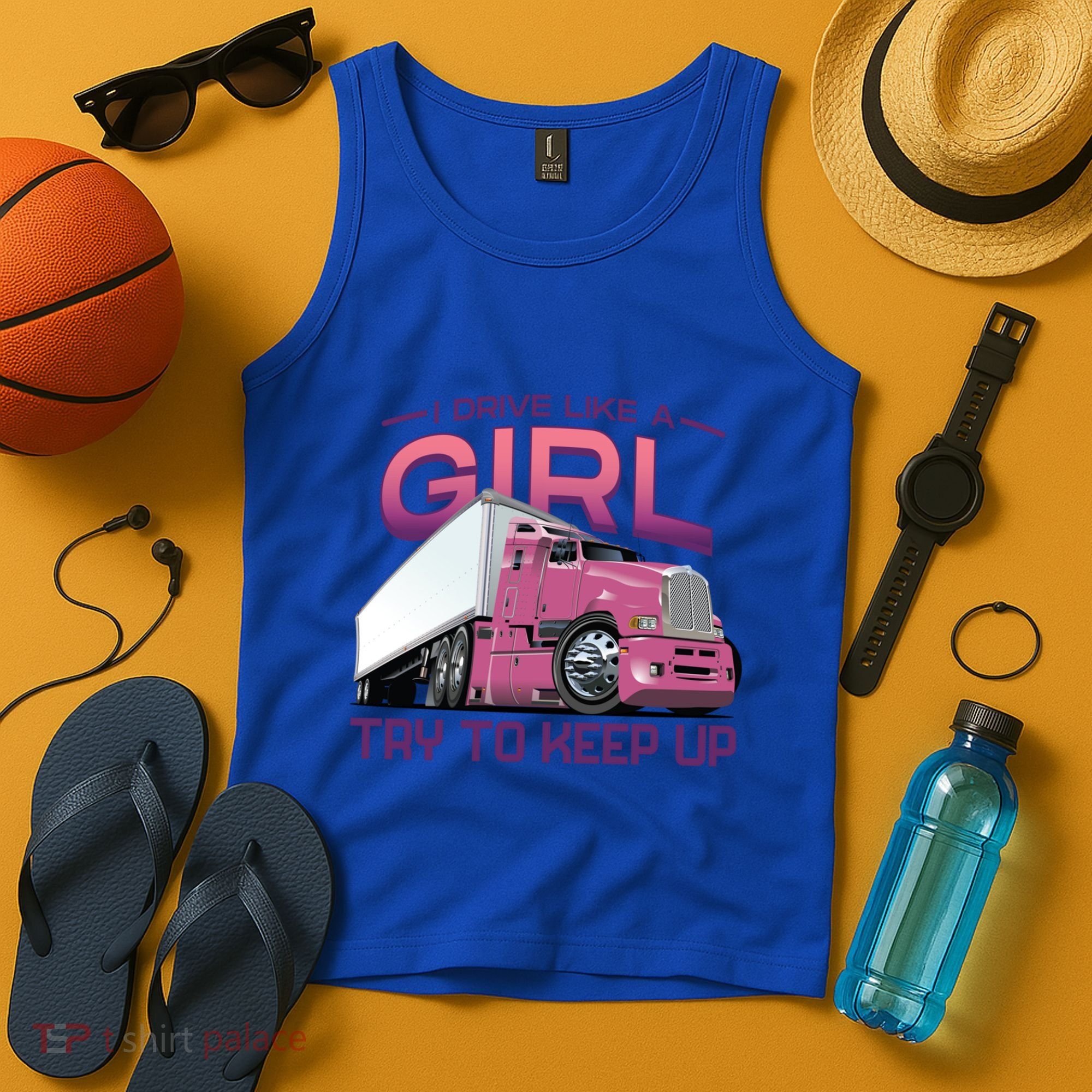 Funny Trucker Semi Big Rig Truck Drivers Cool Gift Tank Top