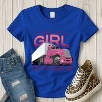 Funny Trucker Semi Big Rig Truck Drivers Cool Gift Women's T-Shirt thumb 3