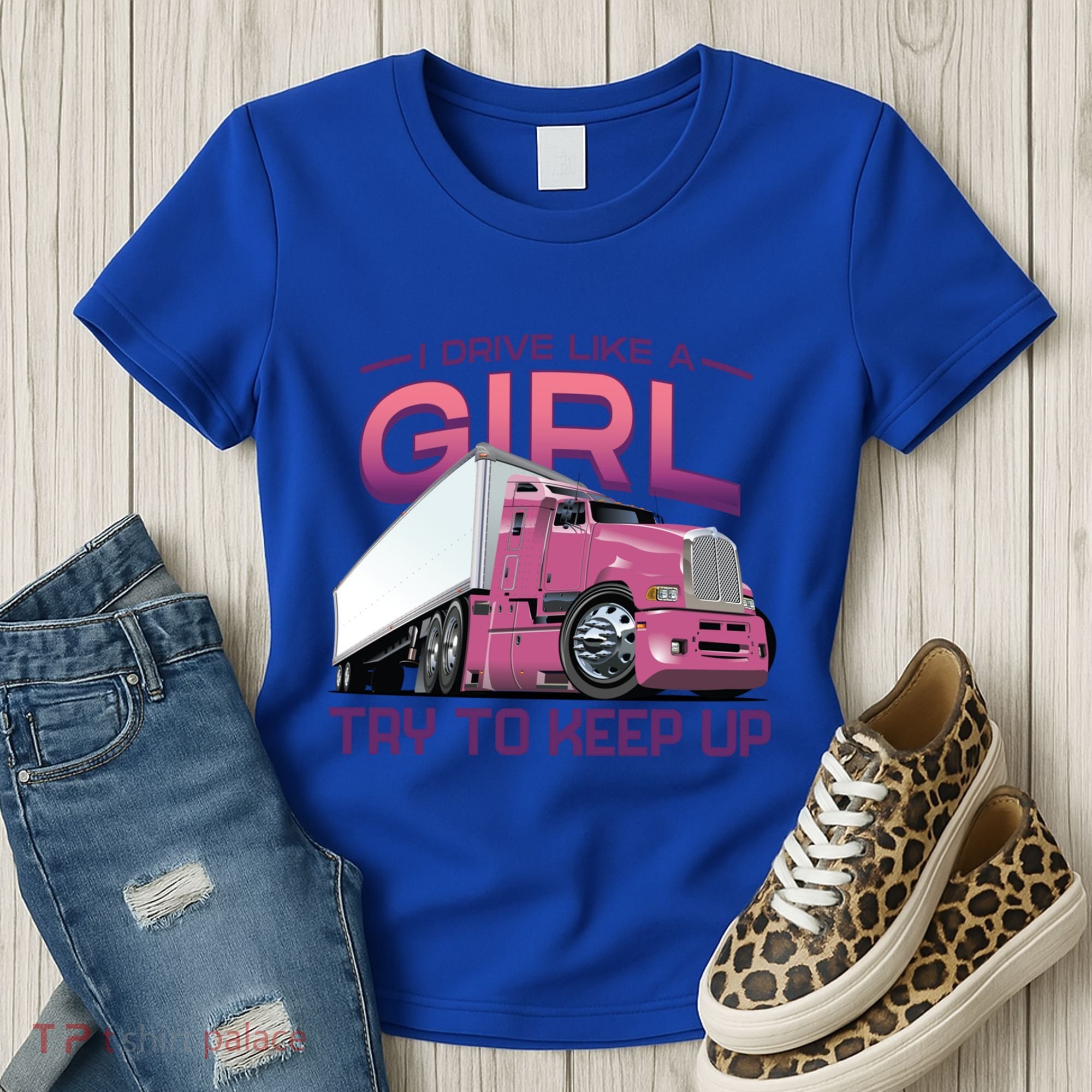 Funny Trucker Semi Big Rig Truck Drivers Cool Gift Women's T-Shirt
