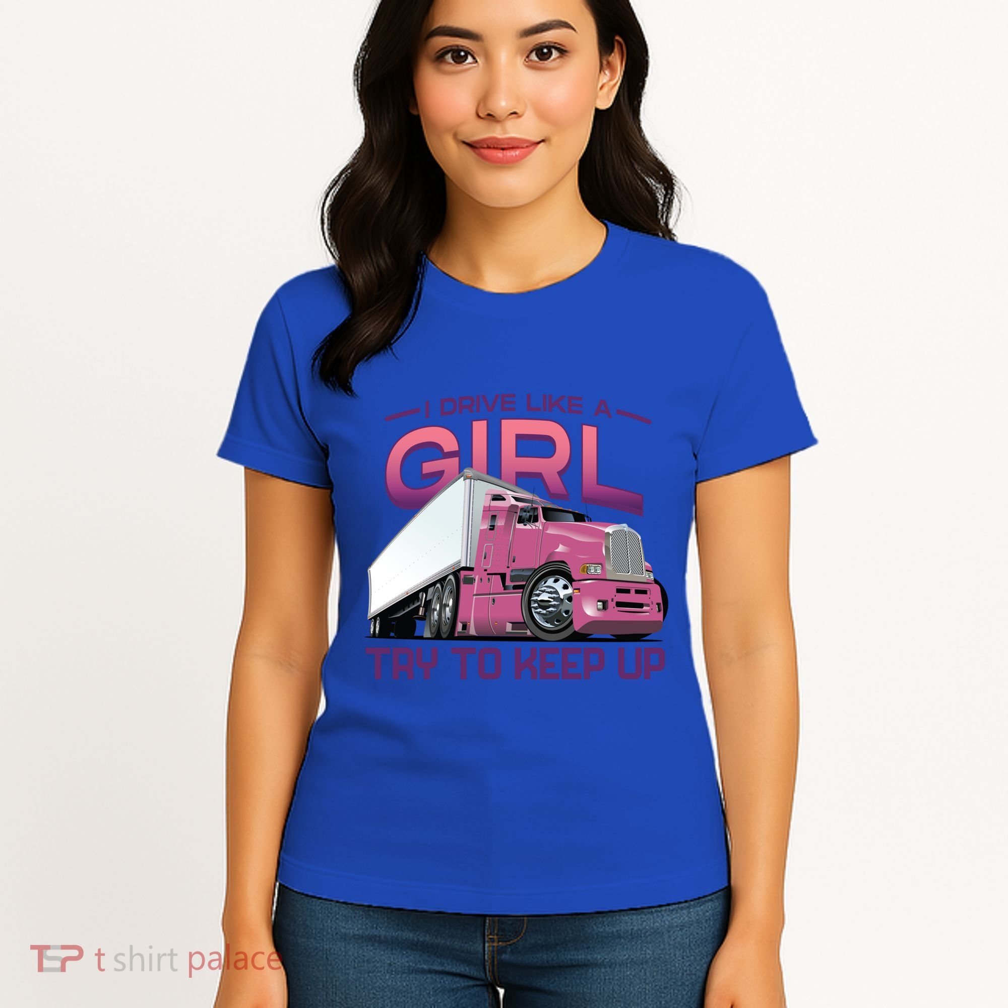 Funny Trucker Semi Big Rig Truck Drivers Cool Gift Women's T-Shirt