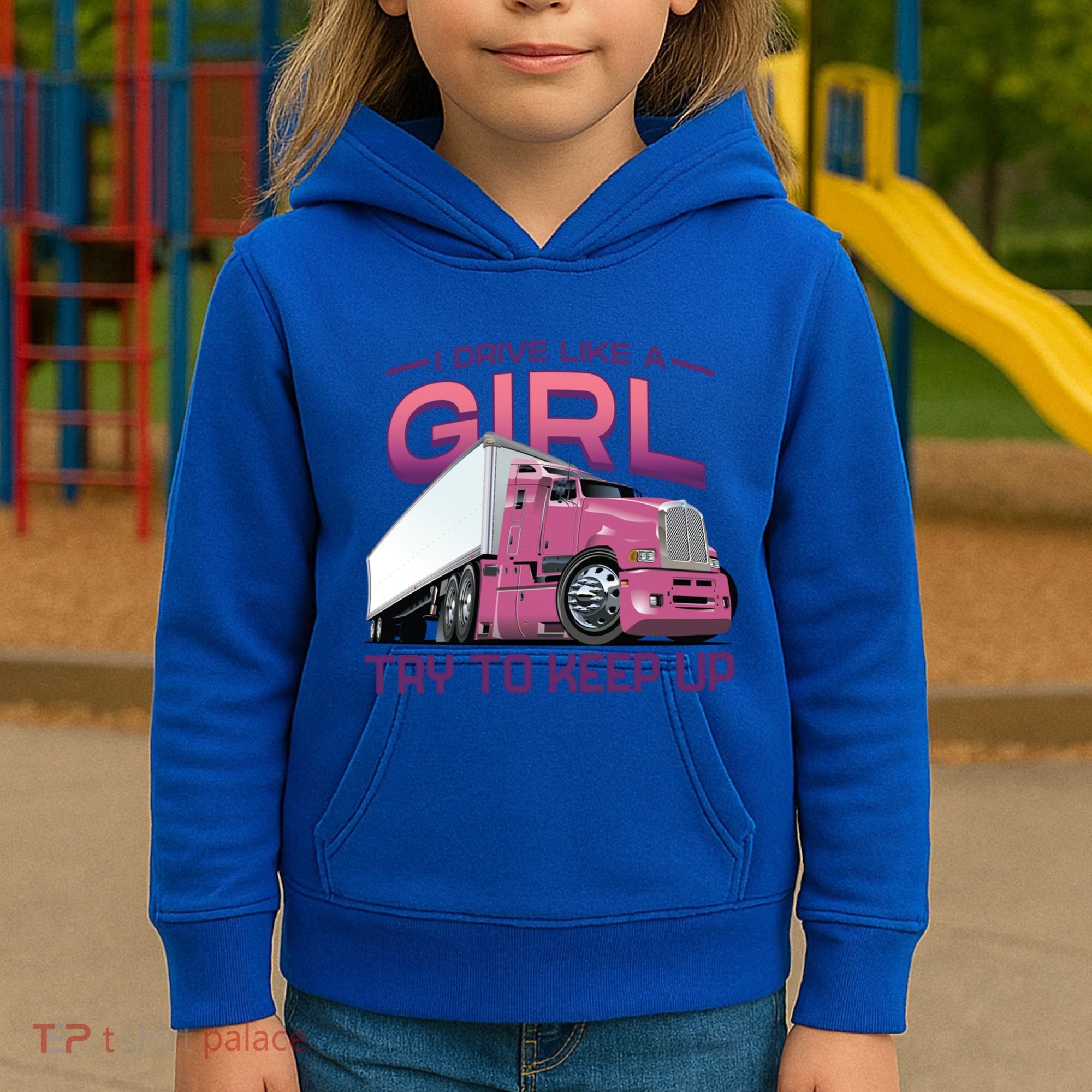 Funny Trucker Semi Big Rig Truck Drivers Cool Gift Kids Hoodie