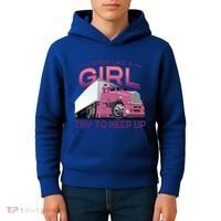 Funny Trucker Semi Big Rig Truck Drivers Cool Gift Kids Hoodie thumb 4