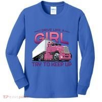 Funny Trucker Semi Big Rig Truck Drivers Cool Gift Kids Long Sleeve Shirt thumb 0