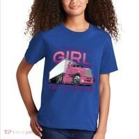 Funny Trucker Semi Big Rig Truck Drivers Cool Gift Kids T-Shirt thumb 2