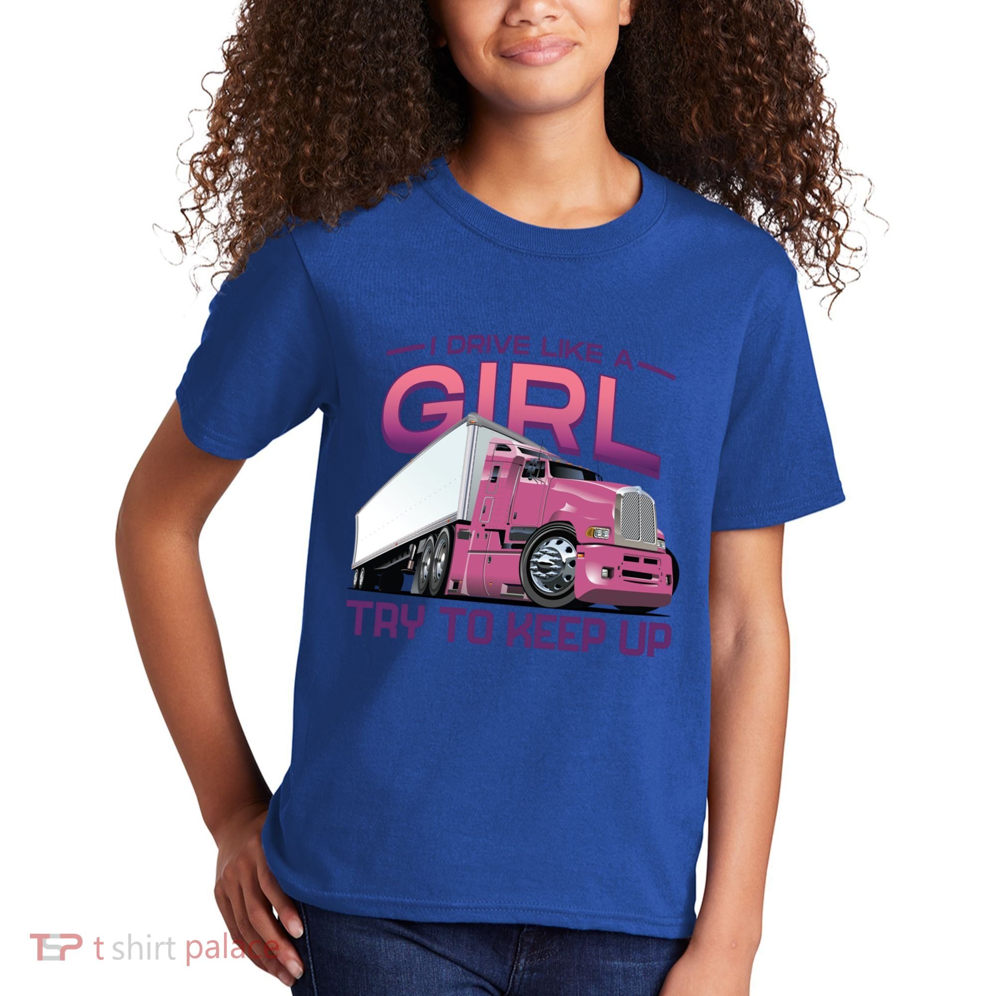 Funny Trucker Semi Big Rig Truck Drivers Cool Gift Kids T-Shirt