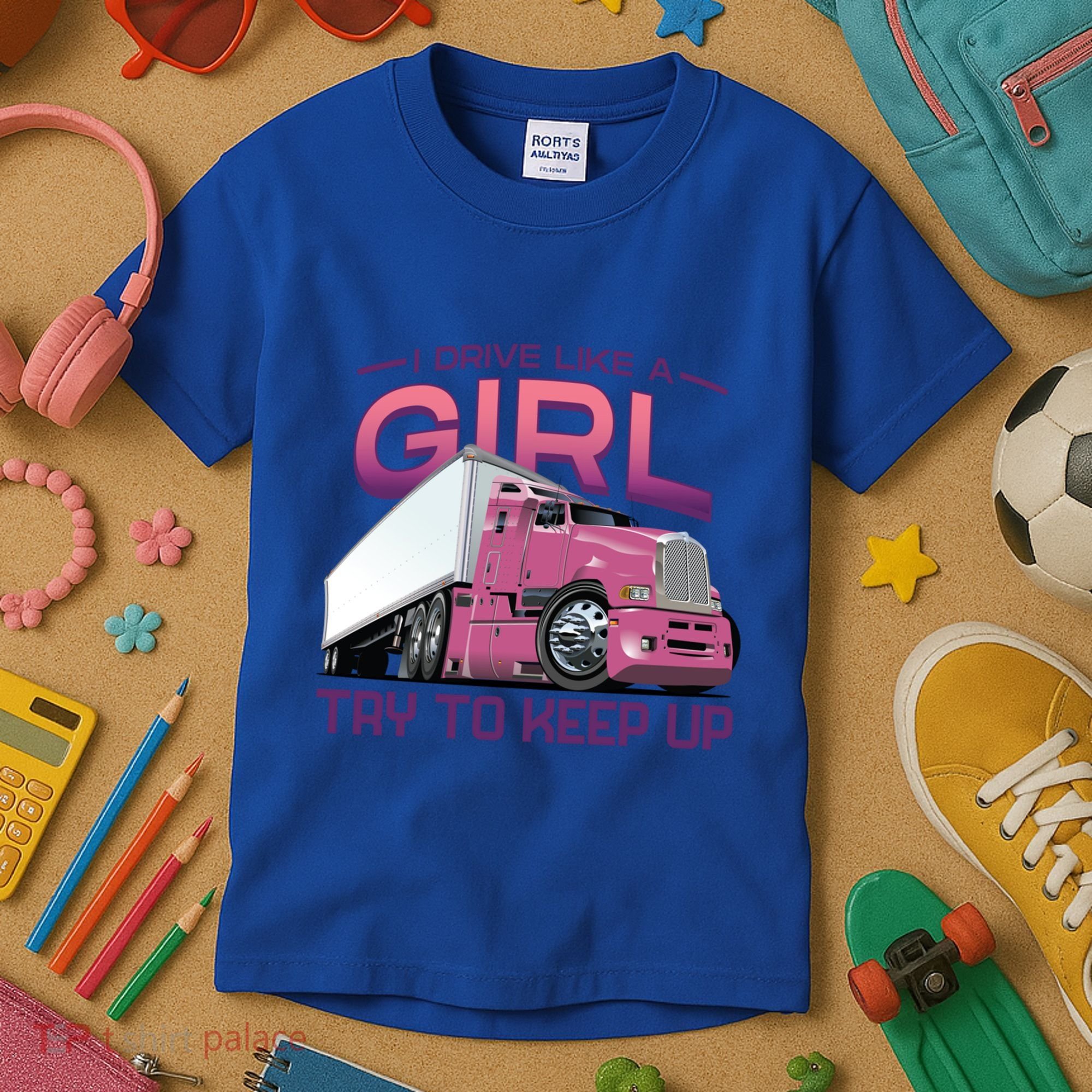 Funny Trucker Semi Big Rig Truck Drivers Cool Gift Kids T-Shirt