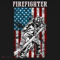 Fire Tattered Stripes Patriotic Firefighter American Flag Gift Women's Hoodie thumb 2