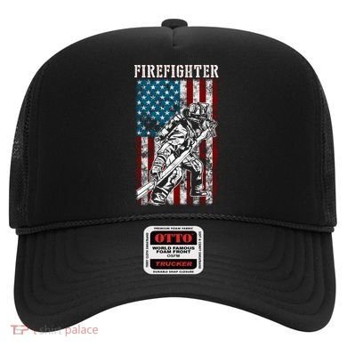 Fire Tattered Stripes Patriotic Firefighter American Flag Gift Hat