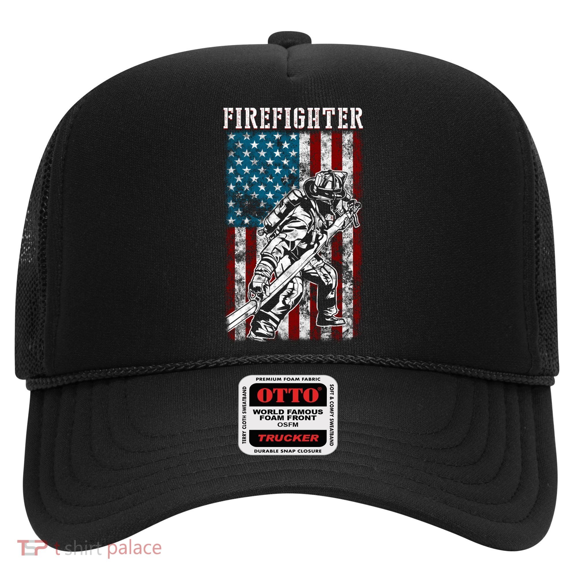 Fire Tattered Stripes Patriotic Firefighter American Flag Gift Hat