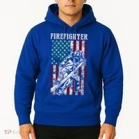 Fire Tattered Stripes Patriotic Firefighter American Flag Gift Hoodie thumb 2