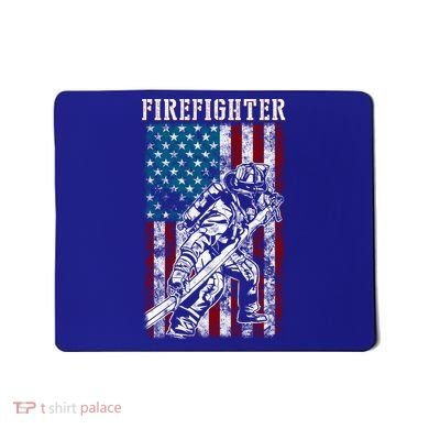 Fire Tattered Stripes Patriotic Firefighter American Flag Gift Mousepad