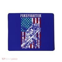 Fire Tattered Stripes Patriotic Firefighter American Flag Gift Mousepad thumb 0