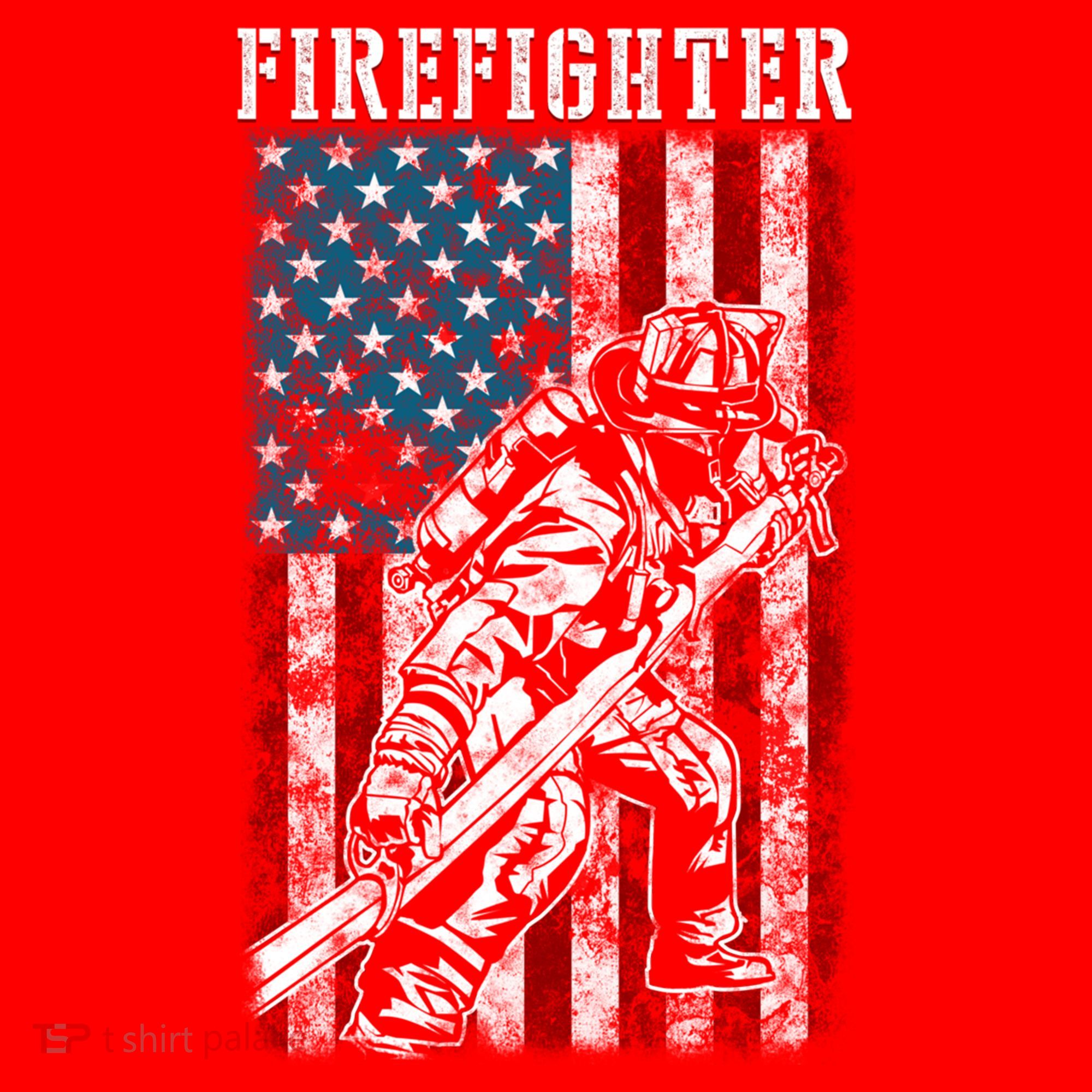 Fire Tattered Stripes Patriotic Firefighter American Flag Gift Santa Hat