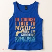 Funny Trap Shooting For Clay Skeet Trap Shooting  Tank Top thumb 2