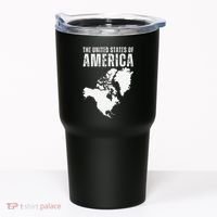 Funny Trump Speech American Flag Canada Greenland Gulf Map Tumbler thumb 0