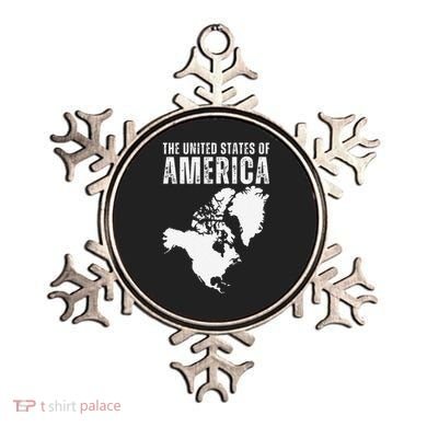 Funny Trump Speech American Flag Canada Greenland Gulf Map Ornament