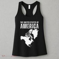 Funny Trump Speech American Flag Canada Greenland Gulf Map Women's Tank Top thumb 3
