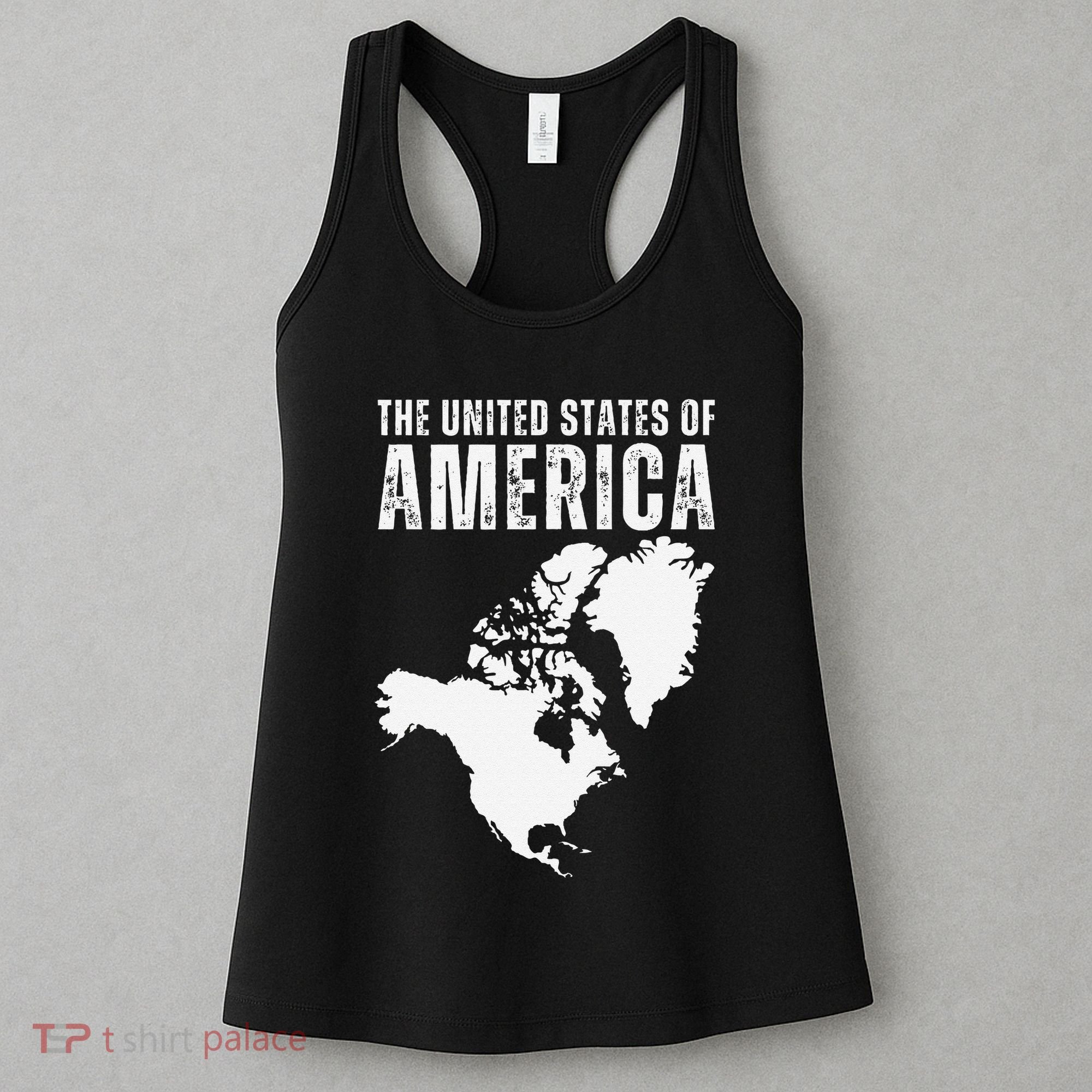 Funny Trump Speech American Flag Canada Greenland Gulf Map Women's Tank Top