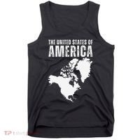 Funny Trump Speech American Flag Canada Greenland Gulf Map Tank Top thumb 0