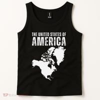 Funny Trump Speech American Flag Canada Greenland Gulf Map Tank Top thumb 2