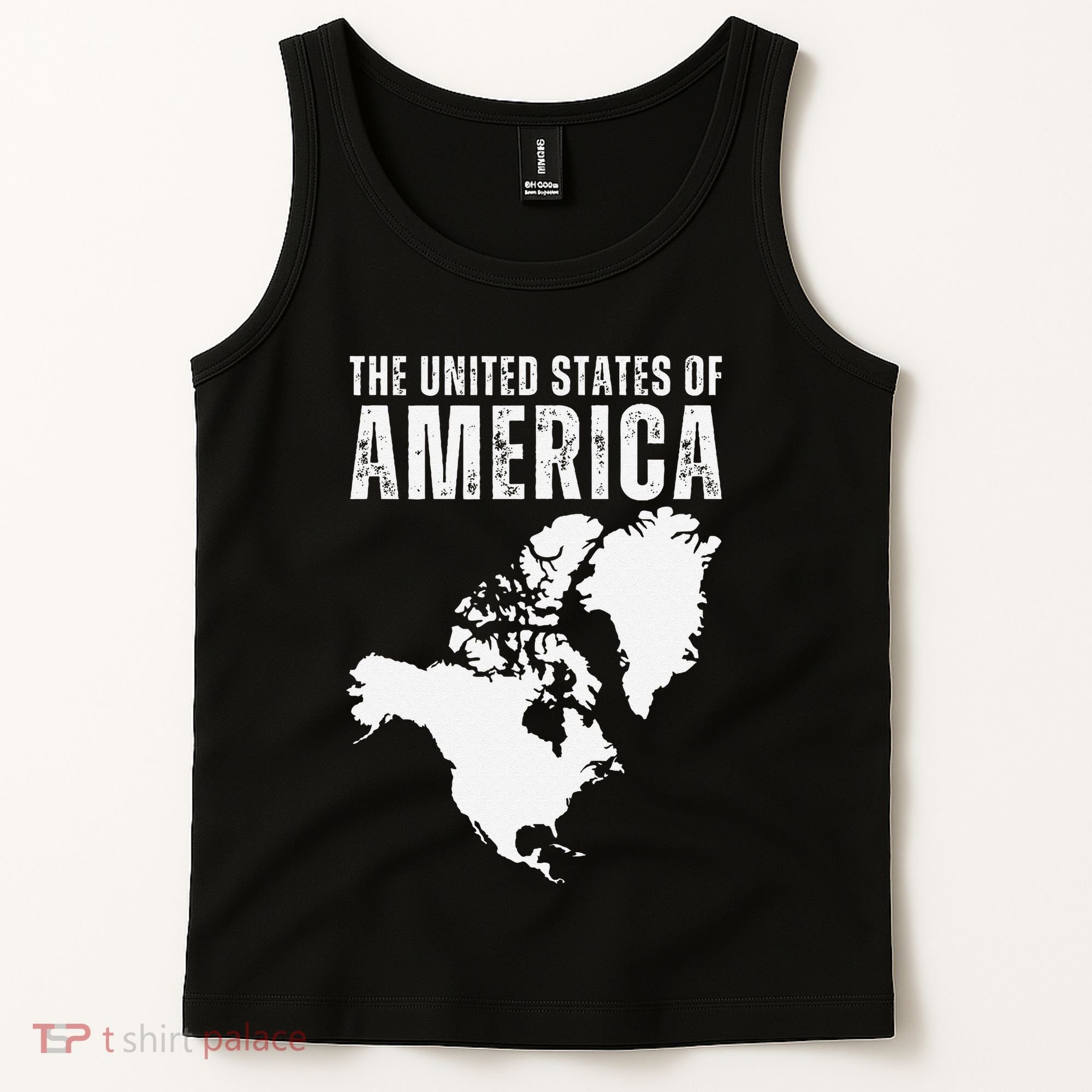 Funny Trump Speech American Flag Canada Greenland Gulf Map Tank Top