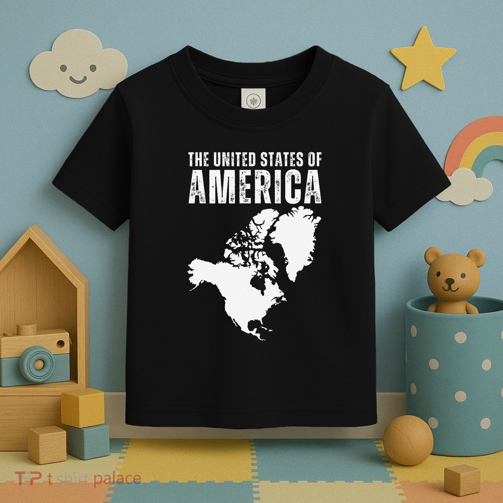 Funny Trump Speech American Flag Canada Greenland Gulf Map Toddler T-Shirt