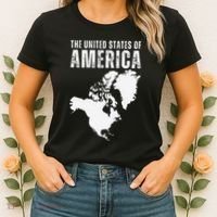 Funny Trump Speech American Flag Canada Greenland Gulf Map Women's T-Shirt thumb 2