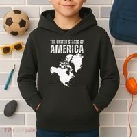 Funny Trump Speech American Flag Canada Greenland Gulf Map Kids Hoodie thumb 2