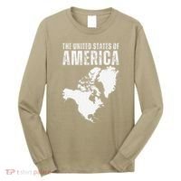Funny Trump Speech American Flag Canada Greenland Gulf Map Long Sleeve Shirt thumb 0