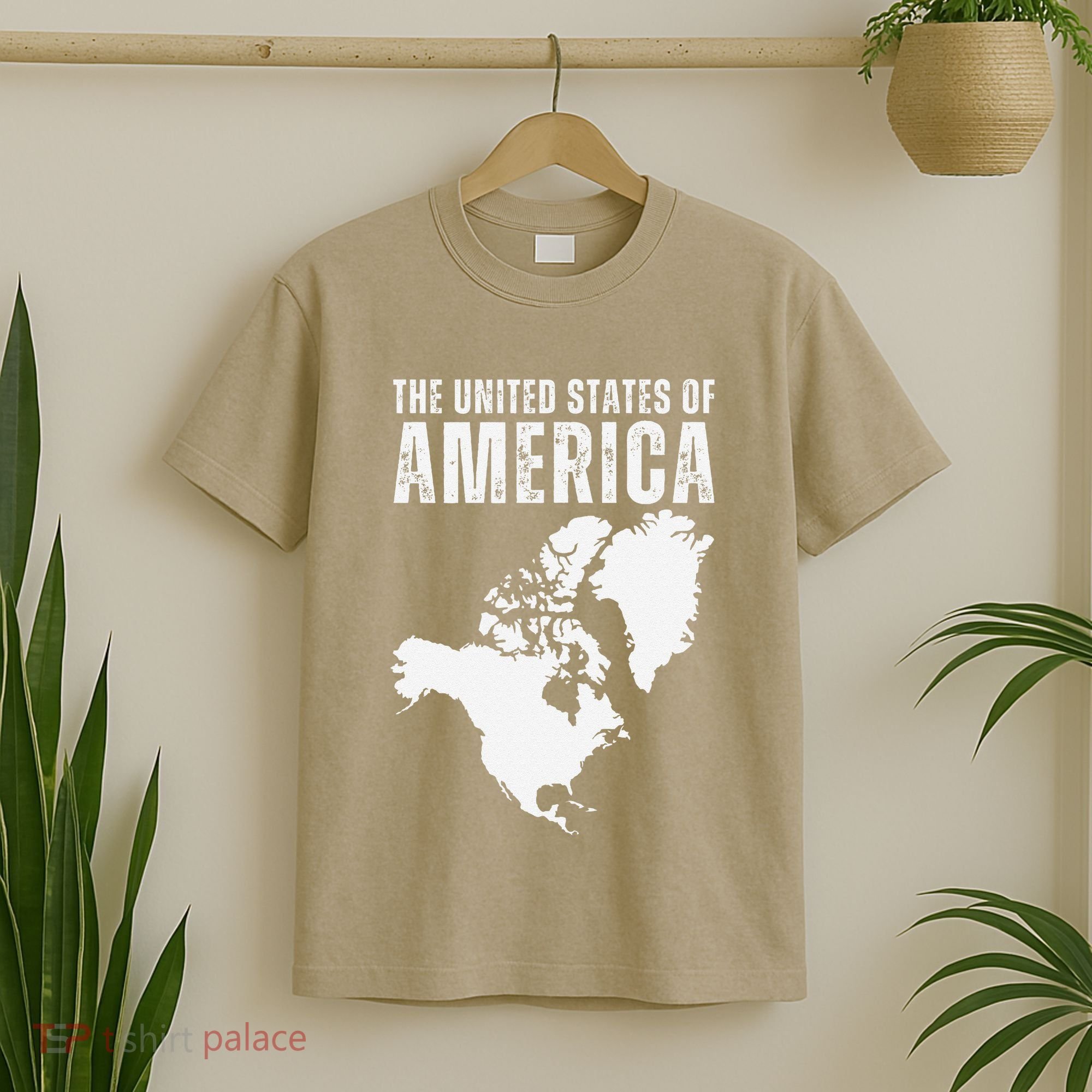 Funny Trump Speech American Flag Canada Greenland Gulf Map T-Shirt