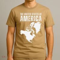 Funny Trump Speech American Flag Canada Greenland Gulf Map T-Shirt thumb 3