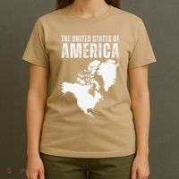 Funny Trump Speech American Flag Canada Greenland Gulf Map T-Shirt thumb 4