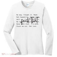 Fuck That Sarcastic Saying Funny Women's Long Sleeve Shirt thumb 0