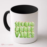 Friday Teacher Second 2Nd Grade Level Cactus Vibes Boho Team Gift Coffee Mug thumb 0