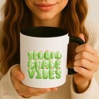 Friday Teacher Second 2Nd Grade Level Cactus Vibes Boho Team Gift Coffee Mug thumb 3