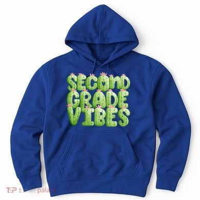 Friday Teacher Second 2Nd Grade Level Cactus Vibes Boho Team Gift Hoodie