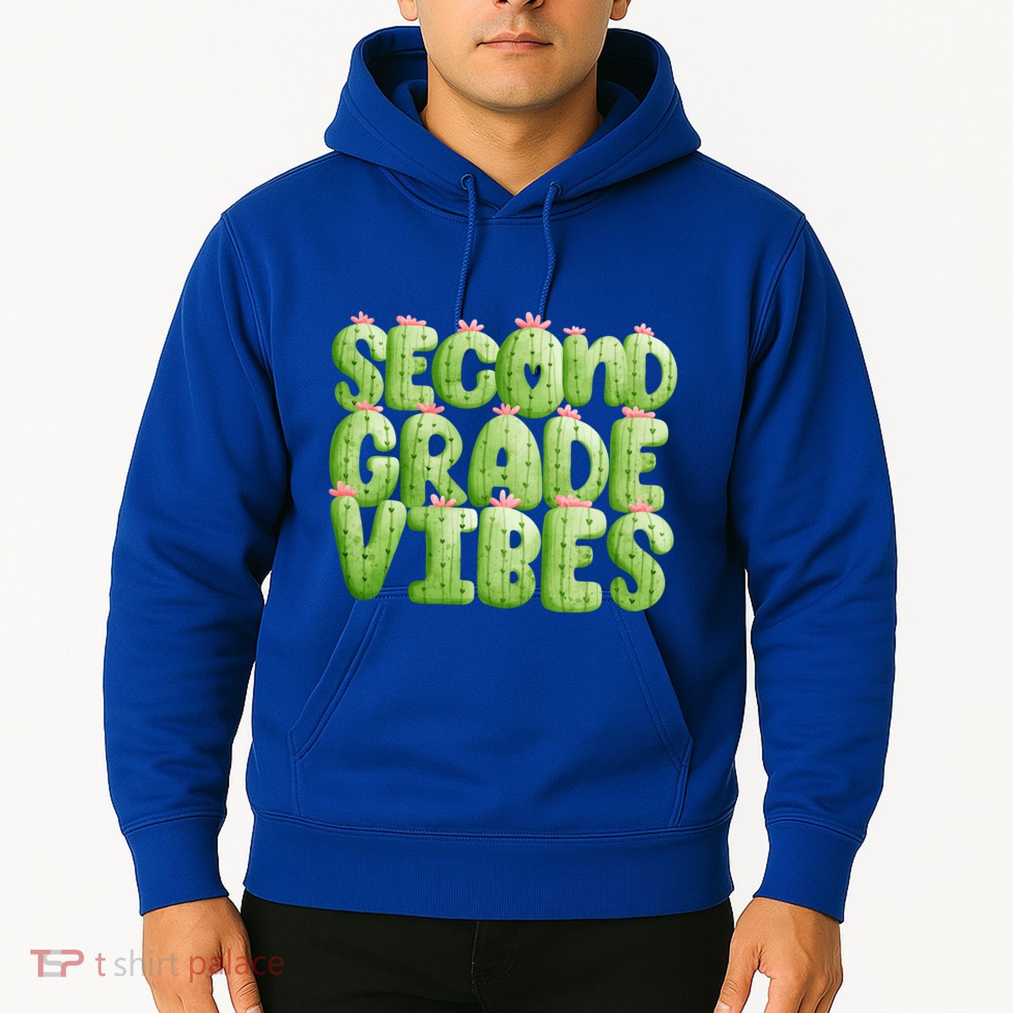 Friday Teacher Second 2Nd Grade Level Cactus Vibes Boho Team Gift Hoodie