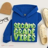 Friday Teacher Second 2Nd Grade Level Cactus Vibes Boho Team Gift Hoodie thumb 4