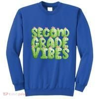 Friday Teacher Second 2Nd Grade Level Cactus Vibes Boho Team Gift Sweatshirt thumb 0
