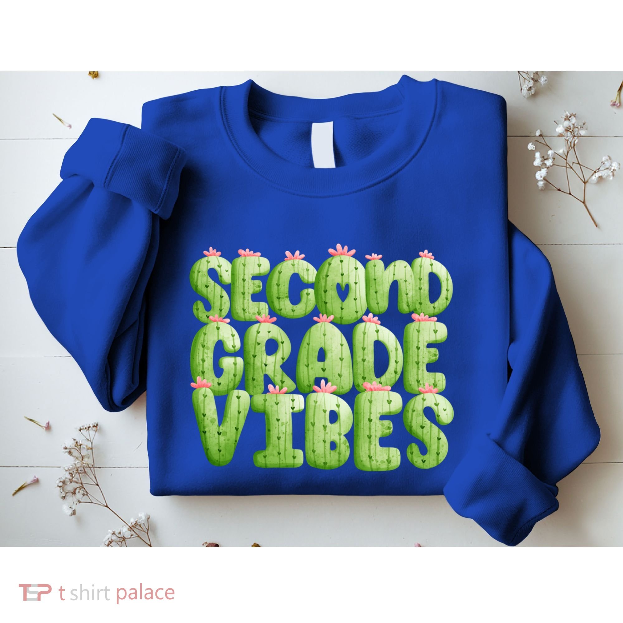 Friday Teacher Second 2Nd Grade Level Cactus Vibes Boho Team Gift Sweatshirt