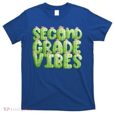 Friday Teacher Second 2Nd Grade Level Cactus Vibes Boho Team Gift T-Shirt